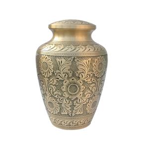 Urna de cremación para adultos Premium hecha a mano, ataúd Premium de metal plateado y dorado clásico, almacenamiento de cenizas notable para funerales - Product Image 6