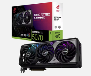 การ์ดจอ ROG Strix Gaming GeForce RTX 5070 OC 12GB แบบพลาสติก พร้อมพัดลมระบายความร้อนสามตัว เชื่อมต่อแบบมีสาย ไฟ Aura Sync RGB - Product Image 5