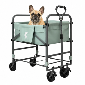 <b>Foldable</b> Waterproof Pet Grooming <b>Cart</b> with Wheels and Storage Bag for Birds & Dogs Outdoor Use All Seasons - Product Image 3