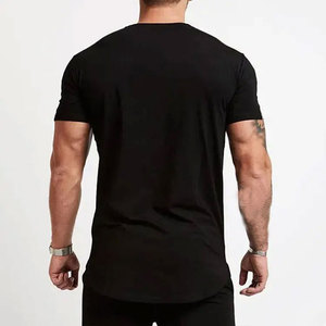 Logotipo personalizado peso pesado Camisetas Camiseta 100% algodón hombres camiseta 200GSM algodón grueso en blanco gimnasio desgaste camisetas - Product Image 2