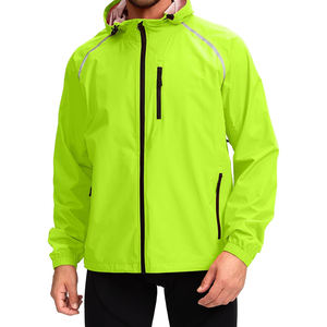 Venta al por mayor de los hombres personalizados chaqueta de lluvia a prueba de viento impermeable transpirable 100% poliéster forro estilo de trabajo chaquetas al aire libre Oem Logo - Product Image 1