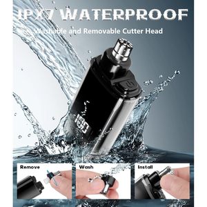 Recortador de Vello Nasal y de Orejas Portátil con Pantalla Digital, Recargable, Indoloro, con Fuente de Alimentación USB, Afeitadora Facial y de Cejas - Product Image 1