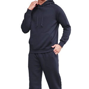 Ensemble de survêtement personnalisé avec logo, survêtement pour homme, ensemble de jogging sportif, sweat-shirt et pantalon de survêtement uni pour homme - Product Image 1