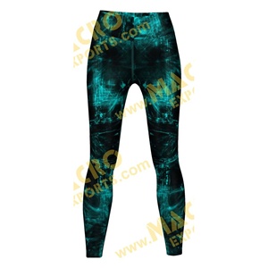Pantalons de yoga formels pour femmes, leggings de sport sans couture à taille haute, design à contraste élevé, extensible, confortable, sublimation - Product Image 3