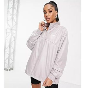 OEM ODM Polyester Full <b>Zipper</b> Rain Jacket Coats Women Hooded Outdoor <b>Waterproof</b> Reflective Windbreaker Jacket Wholesale - Product Image 6