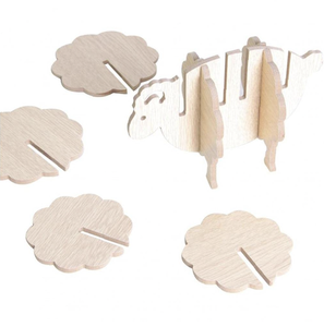 Ensemble de sous-verres en bois animal rustique de haute qualité fonctionnel et décoratif - Product Image 2