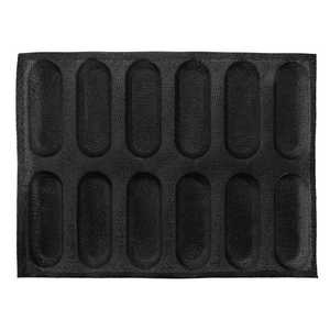 Silikon ekmek kalıbı 12 somun pişirme kalıp esnek yeniden formları şekiller yapışmaz delikli - Product Image 1