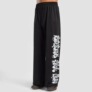 Pantalon de jogging surdimensionné personnalisé noir Streetwear personnalisé pantalon unisexe coupe décontractée pantalon de survêtement surdimensionné de haute qualité - Product Image 2