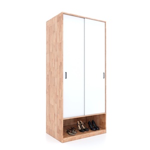 Armario Compacto con Puerta Corredera, Diseño Minimalista, Madera de Caucho TQA68037, Función Plegable para Muebles de Hogar en Dormitorio o Apartamento - Product Image 2