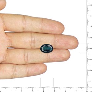 Turmalina facetada de alta calidad de 3.98 quilates, jade verde azulado con forma de gota octogonal, gemas de cristal de 10 mm. - Product Image 3