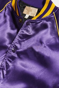 Chaqueta de béisbol Varsity de alta calidad de tela de satén de poliéster 100% Premium, chaqueta de seda Varsity OEM de invierno, Lisa en blanco - Product Image 3