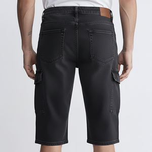 Pantalones Cortos Vaqueros de Mezclilla con Dobladillo sin Rematar, Hechos a Medida, Servicio OEM, Ligeros, con Logotipo Bordado Personalizado, 100% Algodón, Estilo Urbano para Hombre - Product Image 2