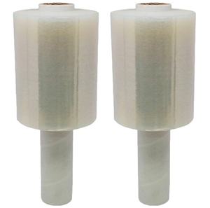 Film étirable transparent en PE moulé en gros, film d'emballage pour palettes, film rétractable en rouleau avec distributeur à poignée en plastique, direct usine - Product Image 3