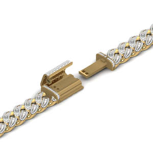 Pulsera de eslabones cubanos de Plata de Ley 925 a la moda con diamante de moissanita de calidad superior para regalo o fiesta estilo Hip Hop - Product Image 5