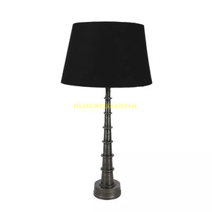 Silver Designer <b>Table</b> <b>Lamp</b> With Black <b>Shade</b> Elegant Modern Lighting <b>For</b> Bedroom Living Room Office And Contemporary Home Decor - Product Image 6