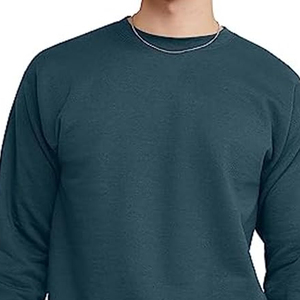 Sweat-shirts à col rond surdimensionnés pour hommes avec logo personnalisé OEM Noir Gris Manches longues Pulls décontractés à capuche - Product Image 2