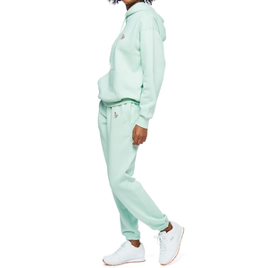 100% coton hiver femmes formation et Jogging survêtement 2 pièces ensemble d'entraînement polaire haute rue Style - Product Image 3