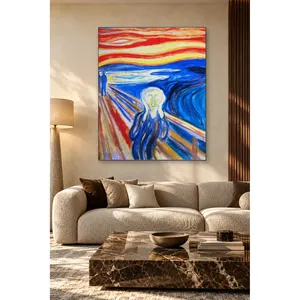 Fida Edvard Munch Le cri sous un ciel orange Impression sur toile - Product Image 4