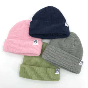 Acrylic Woven Patch Logo Skull Cap Wholesale Unisex Knit <b>Satin</b> <b>Lined</b> <b>Beanie</b> Hat Custom Logo - Product Image 3