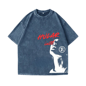 เสื้อยืดทรงหลวมมีสไตล์คุณภาพสูงเสื้อยืดผ้าฝ้าย100% ธรรมดาปรับแต่งได้ปักและพิมพ์ลายพลัสไซส์ - Product Image 2