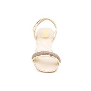 Golden Fancy Sandal FN5466 <b>Open</b> <b>Toe</b> Ankle Strap <b>Heels</b> with <b>Platform</b> PU Insole Satin Upper Fashionable Summer Jelly Shoes - Product Image 1
