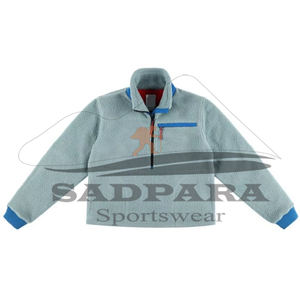 Manteau d'hiver pour hommes, veste polaire de couleur unie avec poches, veste polaire zippée, vestes en polaire Sherpa personnalisées en usine pour hommes - Product Image 1