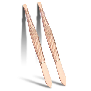 Gold Eyebrow Tweezer Stainless Steel Makeup Tool Incline Tip Hair Remover Cosmetic <b>Eye</b> Brow Clip Beauty <b>Care</b> Make Tool - Product Image 1