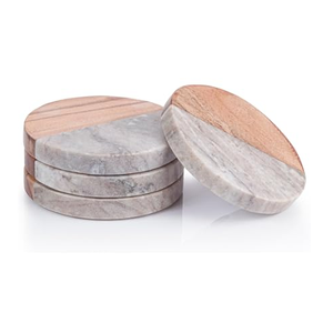 Sous-verre gravé en bois et en marbre personnalisé en gros sous-verre à bas prix sous-verre porte-tasse ensemble carré rond pour les boissons - Product Image 5