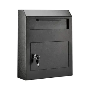 MB36 صندوق إرسال مغلق مثبت على الباب صندوق بريد من الصلب لمدفوعات الإيجار، البريد، المفاتيح، النقود، الشيكات