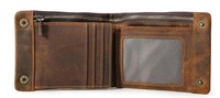 Portefeuilles pour hommes en cuir véritable, style vintage, étanches, à fermeture ouverte, de haute qualité, prix d'usine, vente chaude