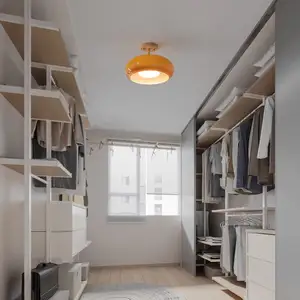 Modern Round Orange Bedroom Ceiling Flush Mount Lamp Entryway Living Room Hotel Office Home Surface Mounted Ceiling Light