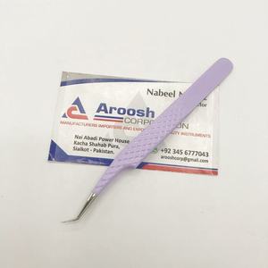 แหนบต่อขนตาแบบด้ามจับเพชรสีม่วง45องศาทำจากสเตนเลสสตีลคุณภาพสูงออกแบบโลโก้ได้ตามที่ต้องการ - Product Image 6