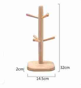 Soporte para Tazas de Madera Maciza de Lujo Hecho a Mano, Organizador de Tazas Ecológico con Opciones Personalizables para Uso Doméstico - Product Image 4