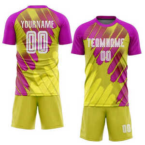 Camiseta de fútbol personalizada para equipo, uniforme transpirable de secado rápido, alta calidad, Unisex, Adulto, Media manga, cuello redondo, 100% poliéster personalizado - Product Image 2