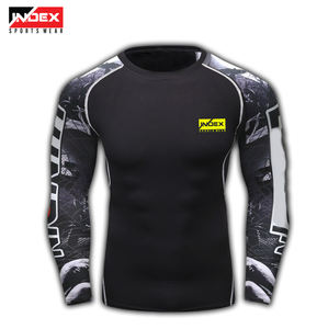 2025 sublimación impresa secado rápido hombres Rash Guard logotipo personalizado MMA entrenamiento Rash Guard Grappling Jiu Jitsu BJJ Rashguard - Product Image 3