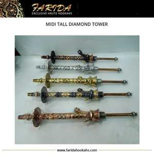 2025 Farida Luxury One-Level Midi Cachimbas de latón macizo Acabado de laca único Venta al por mayor directa de alta calidad del fabricante - Product Image 3