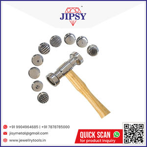 Marteau texturant interchangeable à 9 textures, métal et bois, pour la fabrication de bijoux, établis de travail, état neuf - Product Image 6