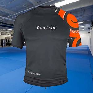 Camiseta de Compresión con Logotipo Personalizado al por Mayor, Rashguard de Jiu Jitsu BJJ para Hombre - Product Image 2