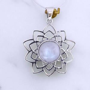 Colgante de plata 925 con piedras preciosas Colgantes finos hechos a mano - Product Image 2