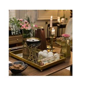 Plateau de service de chocolats de couleur dorée Plateau de service de nourriture en laiton de conception fantastique pour l'utilisation d'hôtel et de restaurant - Product Image 4