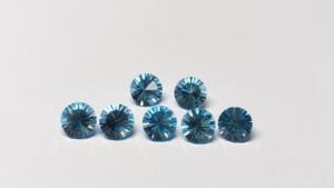 Topacio azul de alto grado Piedra preciosa Corte cóncavo 10mm Corte brillante Gemas azules sueltas Venta al por mayor Pixel Cut Piedras preciosas London Blue Topaz - Product Image 5