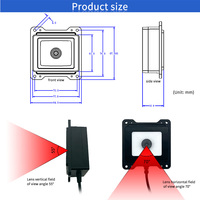 Módulo Lector de Códigos QR de Escaneo de Alta Velocidad EMT6621A, Lector de Códigos de Barras 1D/2D con Interfaz USB para Máquina de Boletos