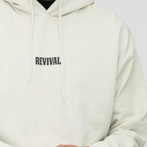 Sudadera con capucha de gran tamaño mezclada de algodón pesado para hombres Top Seller Casual Winter Wear Men Puff Printing Hoodie - Product Image 4