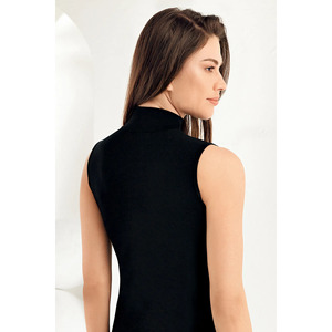 Blusa nera senza maniche da donna - Product Image 1