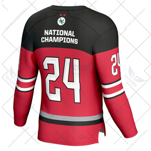 2025 Ohio State Buckeyes mujeres Unisex Hockey sobre hielo campeones nacionales moda Jersey escarlata con logotipo frontal diseño transpirable - Product Image 6