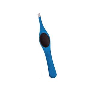 Juego de 4 pinzas inclinadas profesionales, colores personalizados, agarre de goma antideslizante, herramienta de belleza para extensiones de cejas y pestañas - Product Image 6