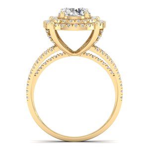 REYE GRA, venta al por mayor, anillos de compromiso de moissanita de corte redondo de Plata de Ley 925, joyería de boda de oro amarillo Original de 14K - Product Image 4