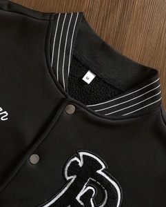 Chaqueta Universitaria de la Mejor Calidad con Bordado Chenille, Chaqueta de Béisbol Universitaria para Juego con Manga de Cuero - Product Image 5