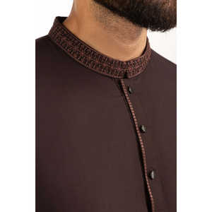 ชุดสูทธุรกิจ/งานแต่งงานทรงเข้ารูปปักลาย  ไซส์ XL กระดุมแถวเดียว ผ้าวูลเนื้อละเอียด ลายพิมพ์ รุ่น SK-EMB25-006 - Product Image 6