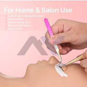 5 PCS Professional Stainless Steel <b>Lash</b> Tweezers Set for Eyelash Extensions Durable Strong Grip Tweezers Customizable Packaging - Product Image 2